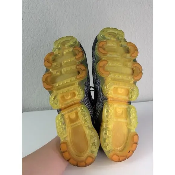Nike Air VaporMax Flyknit 2 Men’s Size 14 Blue Yellow Running Shoes AJ6900-400 - Picture 6 of 7